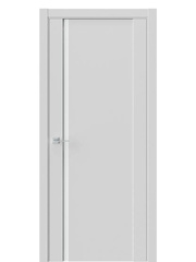 Двери WestStyle F30 Emlayer серый /Белое Lacobel  ДО