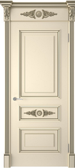 Межкомнатные двери INTERNE DOORS "КАРДИНАЛ" Багет (ДГ) Слоновая кость эмаль/патина шампань