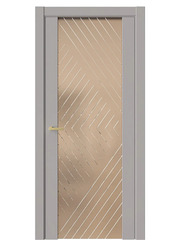 Двери WestStyle Е7  Макиато/ зеркало сатин бронза/ Гравировка Prime 13 ДО