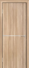 Межкомнатные двери ДУБРАВА Щитовые "ТЕХНО-1" Дуб Пацифик/черный молдинг