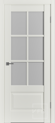 Межкомнатные двери ВФД "EMALEX R2" EMALEX Midwhite / Crystal Cloud ДО