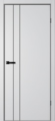 Двери Porta MTX 58 Серый/AL кромка с 4-х сторон (черная)