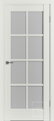 Межкомнатные двери ВФД "EMALEX R1" EMALEX Midwhite / Crystal Cloud ДО