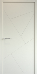 Межкомнатные двери ALBERO "Геометрия 2" (С защелкой магнитной) Эмаль Латте (ДГ)