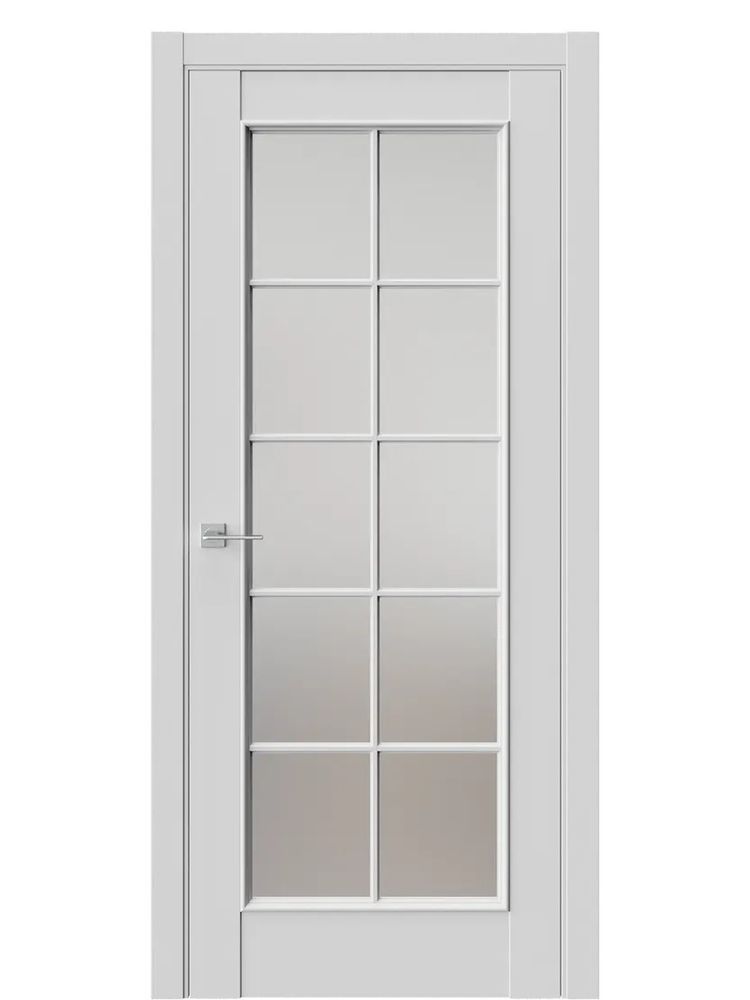 Двери WestStyle En 2 Emlayer серый / Белое Сатинат  ДО