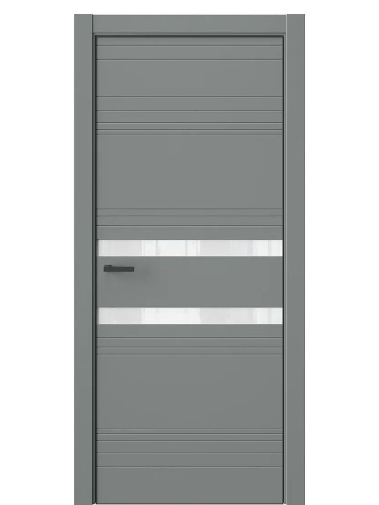 Двери WestStyle  "IN 13" Морская Галька /Аляска Lacobel /алюм.кромка  ДО