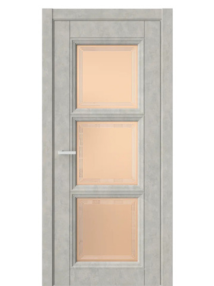 Двери WestStyle  Demiss 6  Бетон Смоки / бронза сатинат ДО