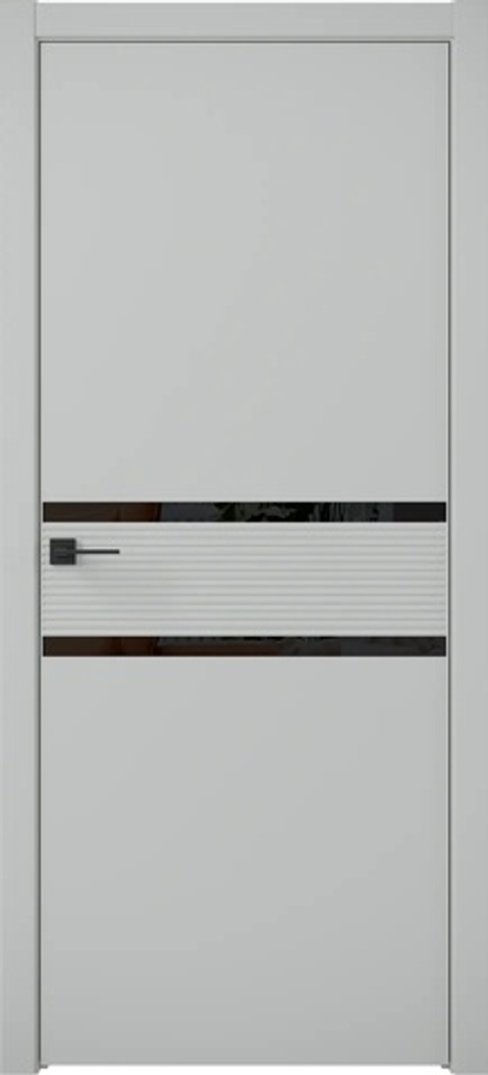 Двери Universe "Zeta Classic 6" (ДГО) черное стекло