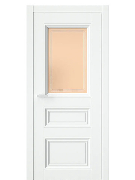 Двери WestStyle  Demiss 12  Белый / бронза сатинат ДО