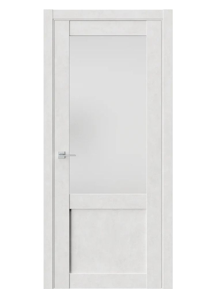 ДВЕРИ WestStyle  NR4  Бетон Лайт /Белое Сатинат ДО