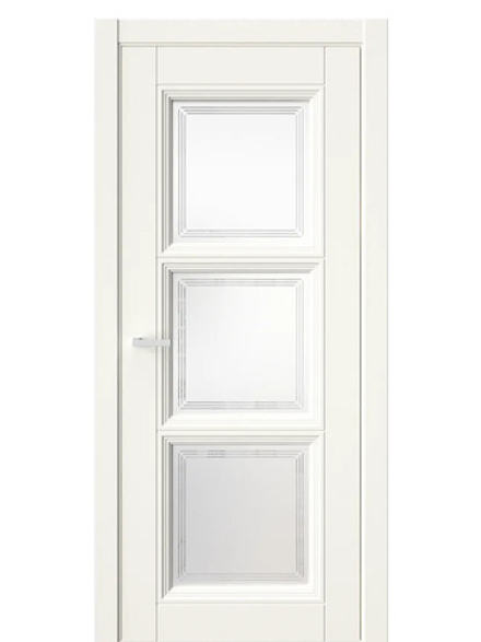 Двери WestStyle  Demiss 6  Бежевый / белое сатинат ДО