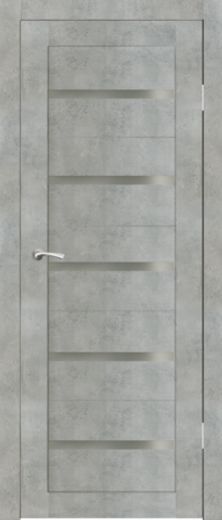 Межкомнатные двери SYNERGY  "Бьянка" Бетон (Лакобель белый)