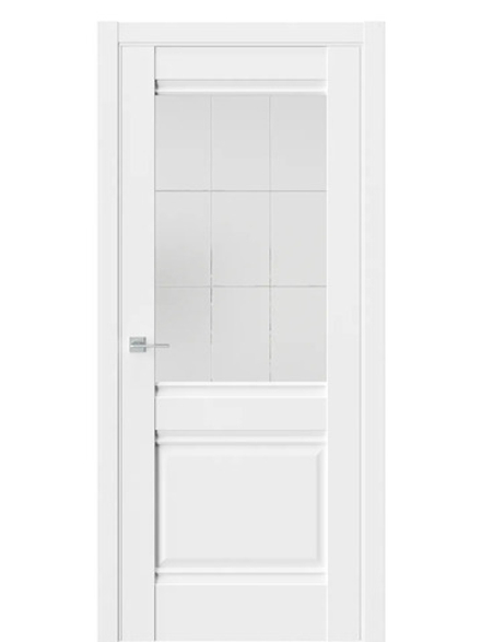 Двери WestStyle  "Ch 6"  Emlayer белый/ белое сатинат ДО
