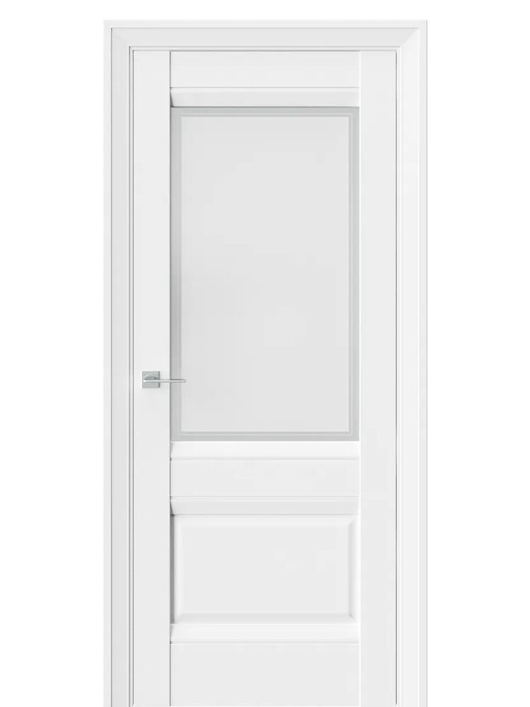 Двери WestStyle PL11F EmLayer Белый /Белое Сатинат /Молдинг ДО Двери WestStyle PL11F EmLayer Белый /Белое Сатинат /Молдинг ДО