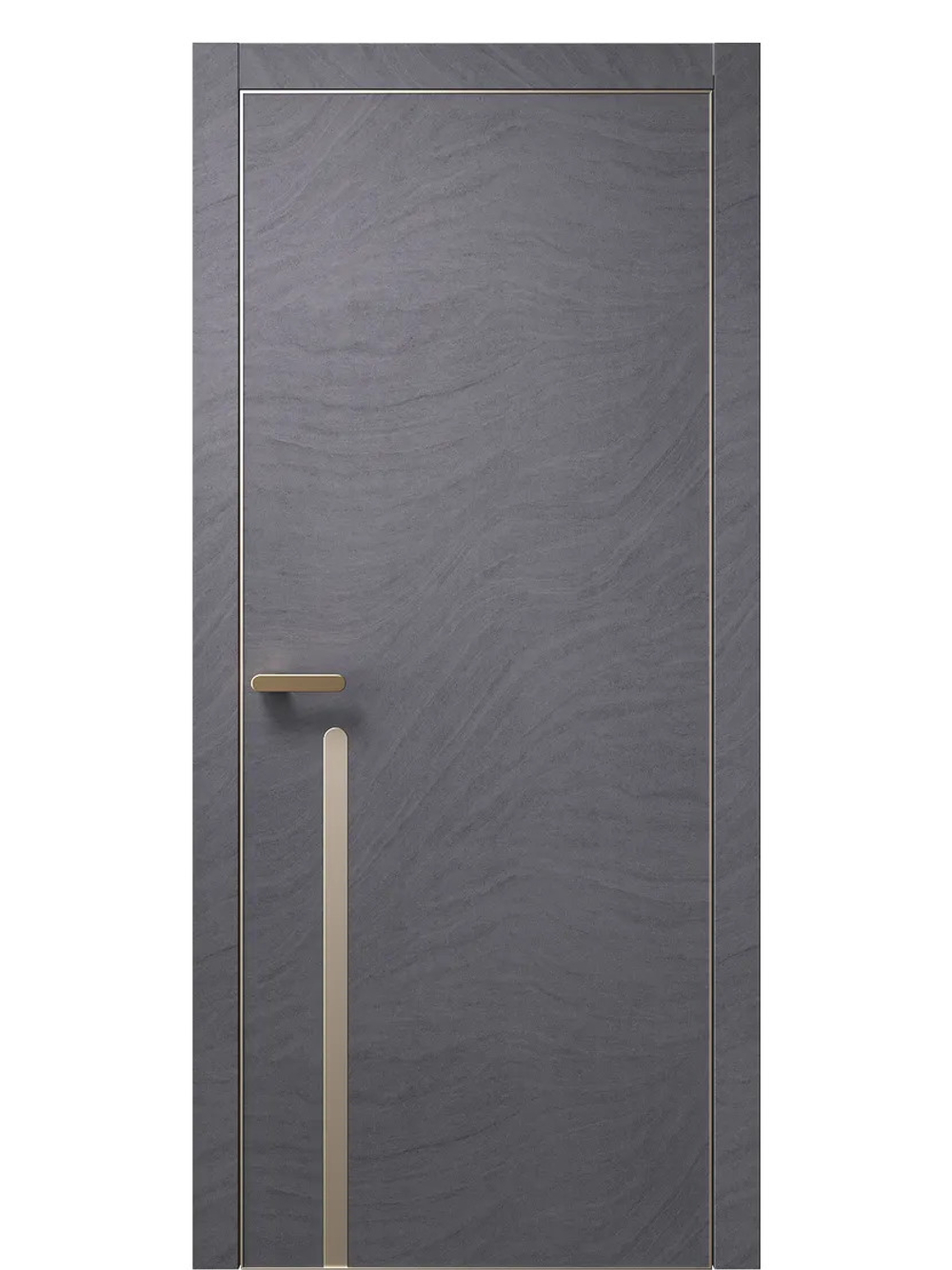 Двери WestStyle  "IN М1.1" Стоунлайн Дарк /молдинг /алюм.кромка  ДГ