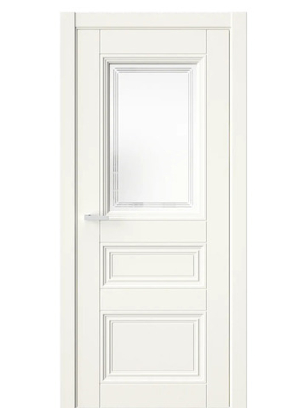 Двери WestStyle  Demiss 12  Бежевый / белое сатинат ДО