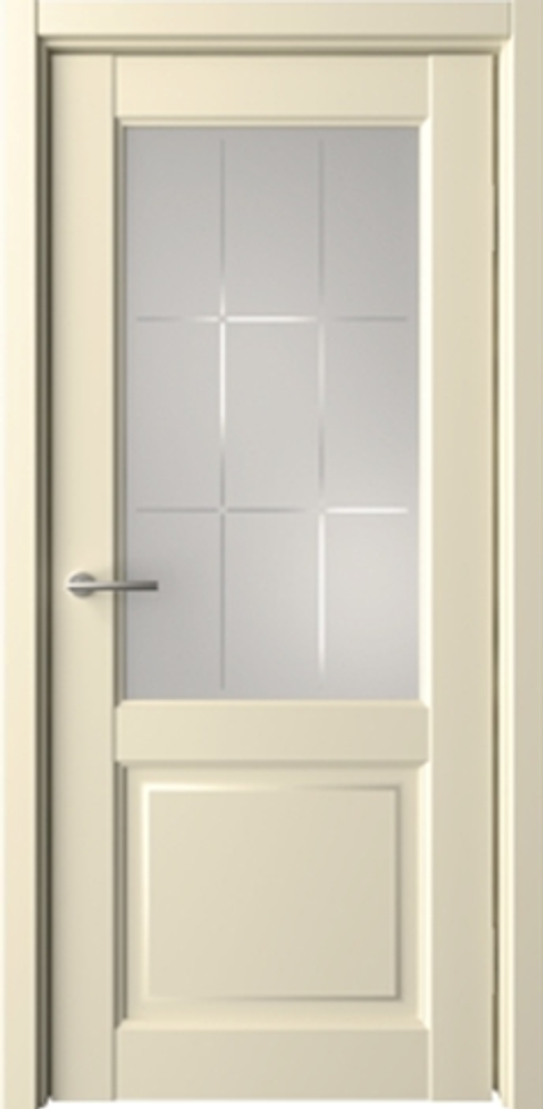 Двери ALBERO  "Эрмитаж-4" Сэнд (ДО) Мателюкс рисунок "Квадро"