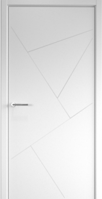 Межкомнатные двери ALBERO "Геометрия 2" (С защелкой магнитной) Эмаль Белый (ДГ)