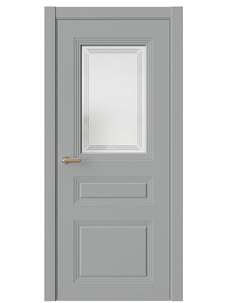Двери WestStyle  Monte 8 Серая Гавань /Белое Сатинат ДО