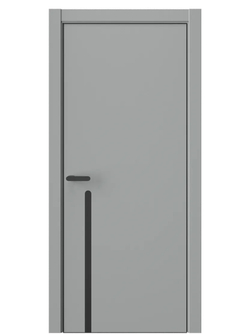 Двери WestStyle  "IN М1.1" Серая Гавань /молдинг /алюм.кромка  ДГ