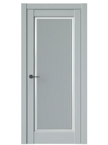 Двери WestStyle  LVT 1 FL Платиновый Дым/ Белое Сатинат ДО