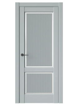 Двери WestStyle  LVT 3 FL Платиновый Дым/ Белое Сатинат ДО