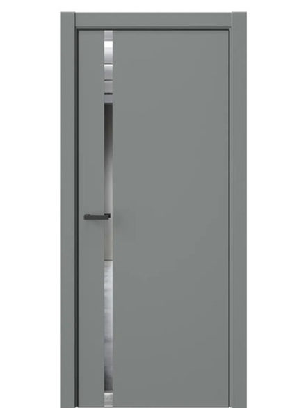 Двери WestStyle  "IN 36" Морская Галька /Зеркало /алюм.кромка  ДО