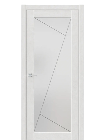 Двери WestStyle  NR2  Бетон Лайт /Белое Сатинат ДО