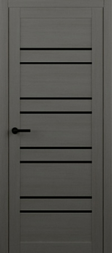 Межкомнатные двери царговые "ЦДО 14" Альпийская ель/Черная лакобель ДО