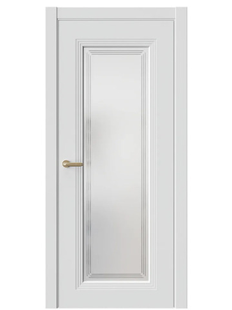 Двери WestStyle  Monte 2 Белая Вуаль /Белое Сатинат ДО