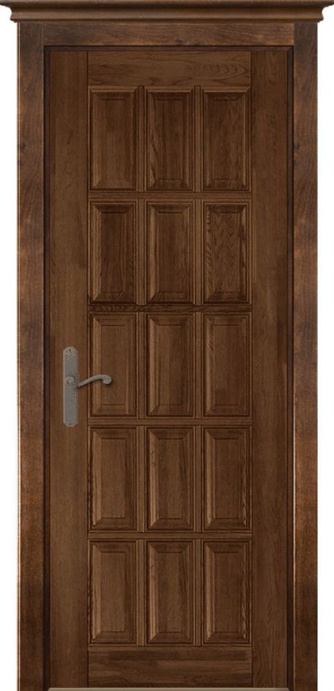 Двери межкомнатные Лондон 2 ДГ массив ольхи /Античный орех