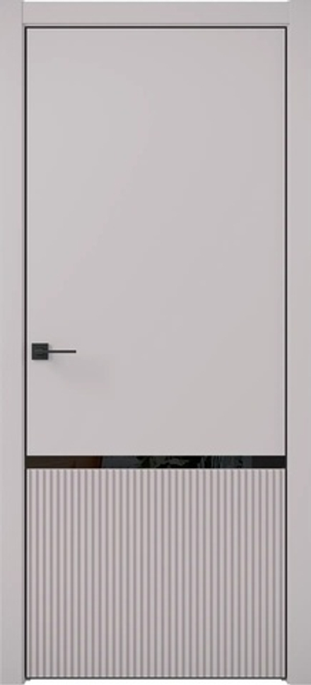 Двери Universe "Zeta Modern 8" (ДГО) черное стекло