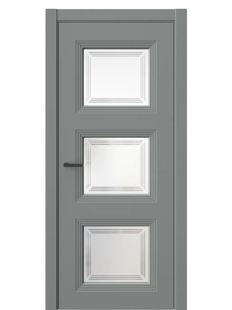 Двери WestStyle  Monte 6 Морская галька /Белое Сатинат ДО