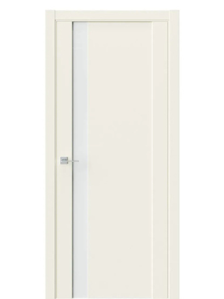 Двери WestStyle F28 Emlayer бежевый /Белое Lacobel  ДО