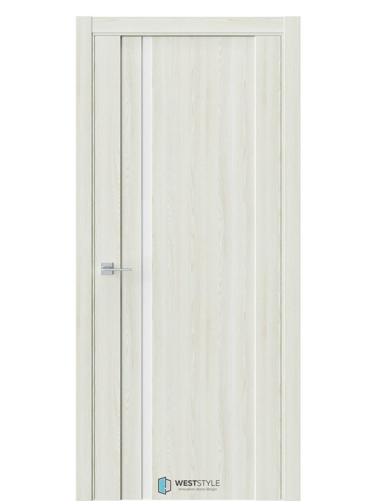 Двери WestStyle F30 Клён крем /Белое Lacobel  ДО