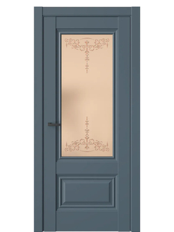 Двери WestStyle  "Ch 8" Океанская волна/ бронза сатинат ДО