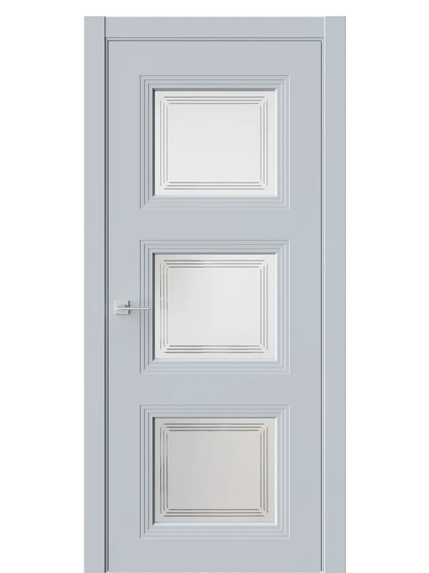 Двери WestStyle  Monte 6 Белая Ночь /Белое Сатинат ДО