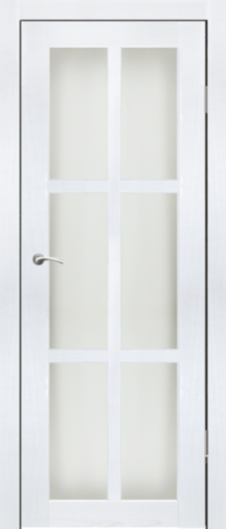Межкомнатные двери SYNERGY  "Верона 4" ДО Ясень белый (Сатинат матовое)