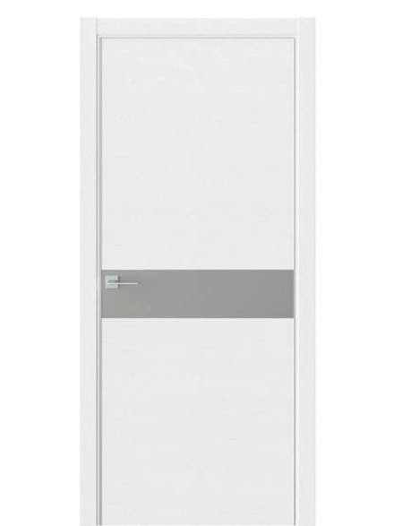 Двери WestStyle  "IN 1" Дуб Винта /Зеркало сатин графит /алюм.кромка ДО