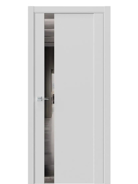 Двери WestStyle F28 Emlayer серый /Зеркало графит  ДО