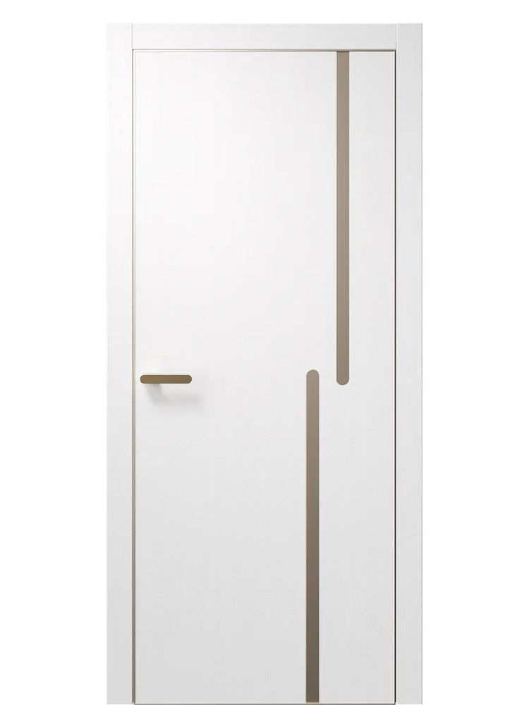 Двери WestStyle  &quot;IN Miavi M&quot; Меринос Белый /молдинг /алюм.кромка  ДГ
