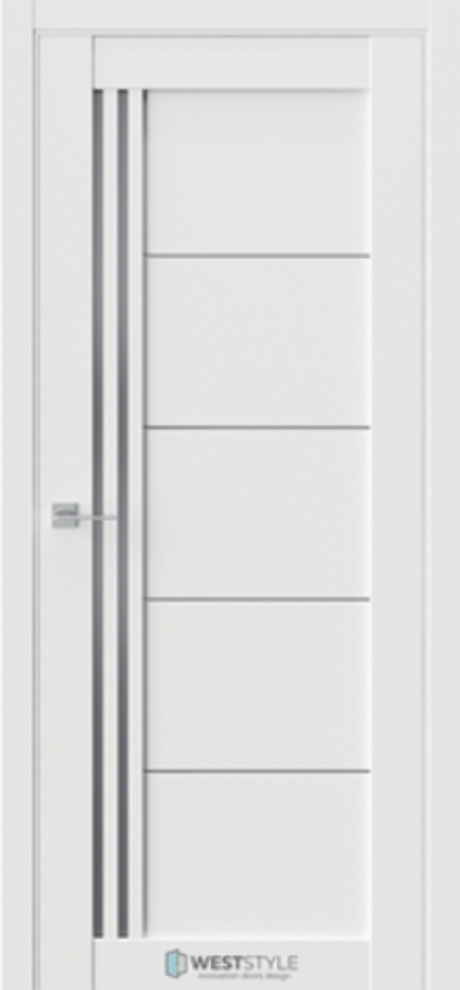Межкомнатные двери WestStyle "RL 5" Белый EmLayer/Графит сатинат ДО