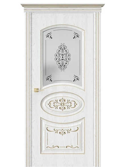 Двери WestStyle  Лоренцо Ажур  Белый/ сатинат матовое  ДО