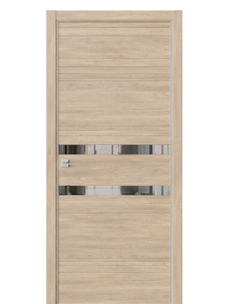 Двери WestStyle  "IN 13" Брандо /Зеркало Графит /алюм.кромка ДО