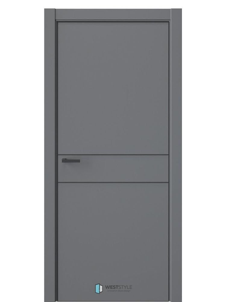 Двери WestStyle  "IN 20" Альпийская Ночь /алюм.кромка  ДГ