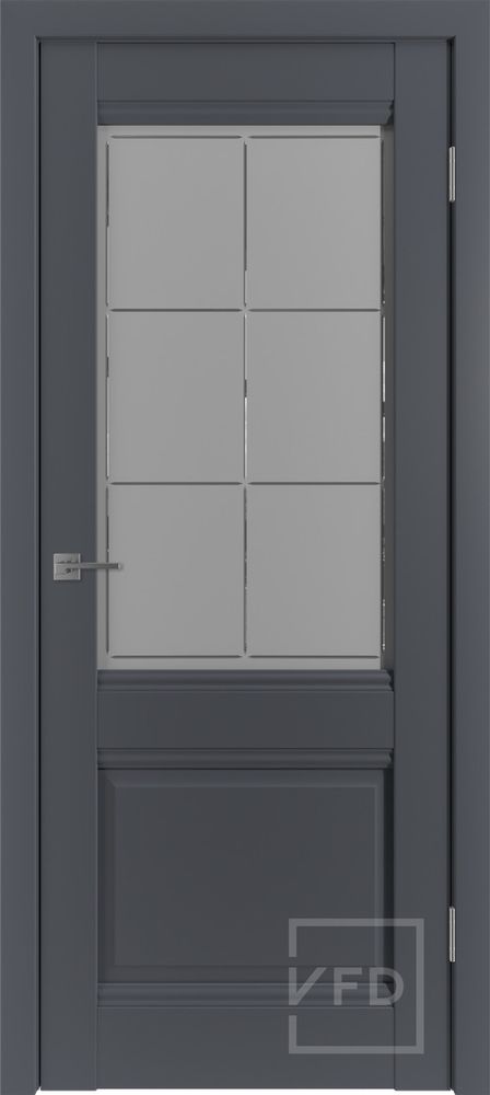 Межкомнатные двери ВФД "EMALEX С2" EMALEX Steel/Crystal Cloud ДО