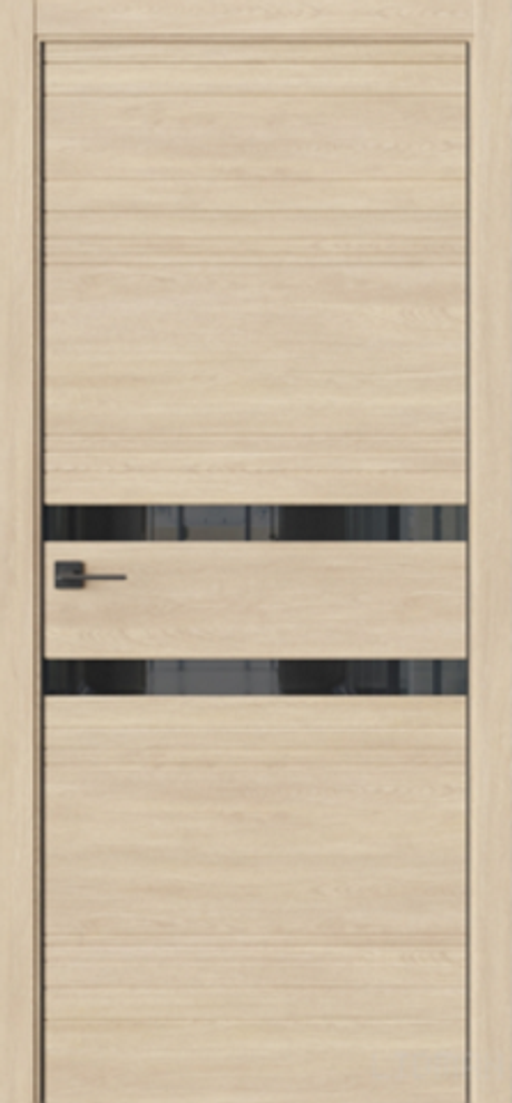 Межкомнатные двери WestStyle "IN 13" Сенди/Черное лакобель/Черная AL кромка ДО