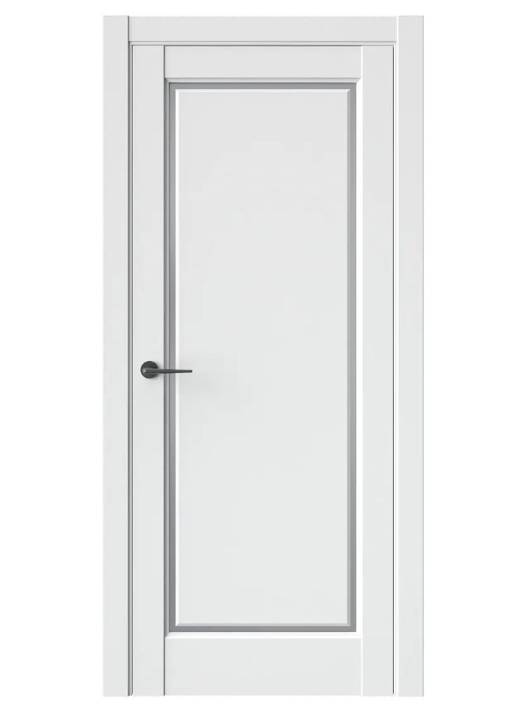 Двери WestStyle  LVT 1 Белая Вуаль/ Графит Сатинат ДО