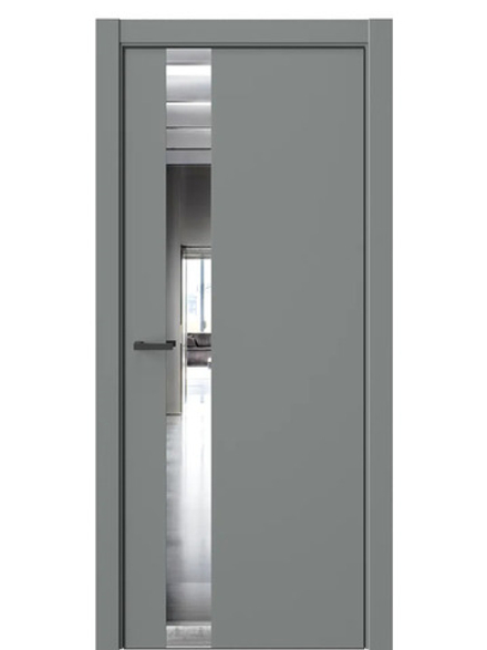 Двери WestStyle  "IN 2" Морская Галька /Зеркало /алюм.кромка  ДО