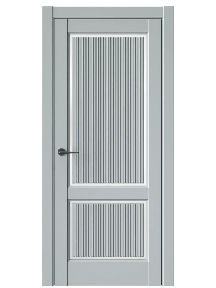 Двери WestStyle  LVT 3 FL Платиновый Дым/ Белое Сатинат ДО